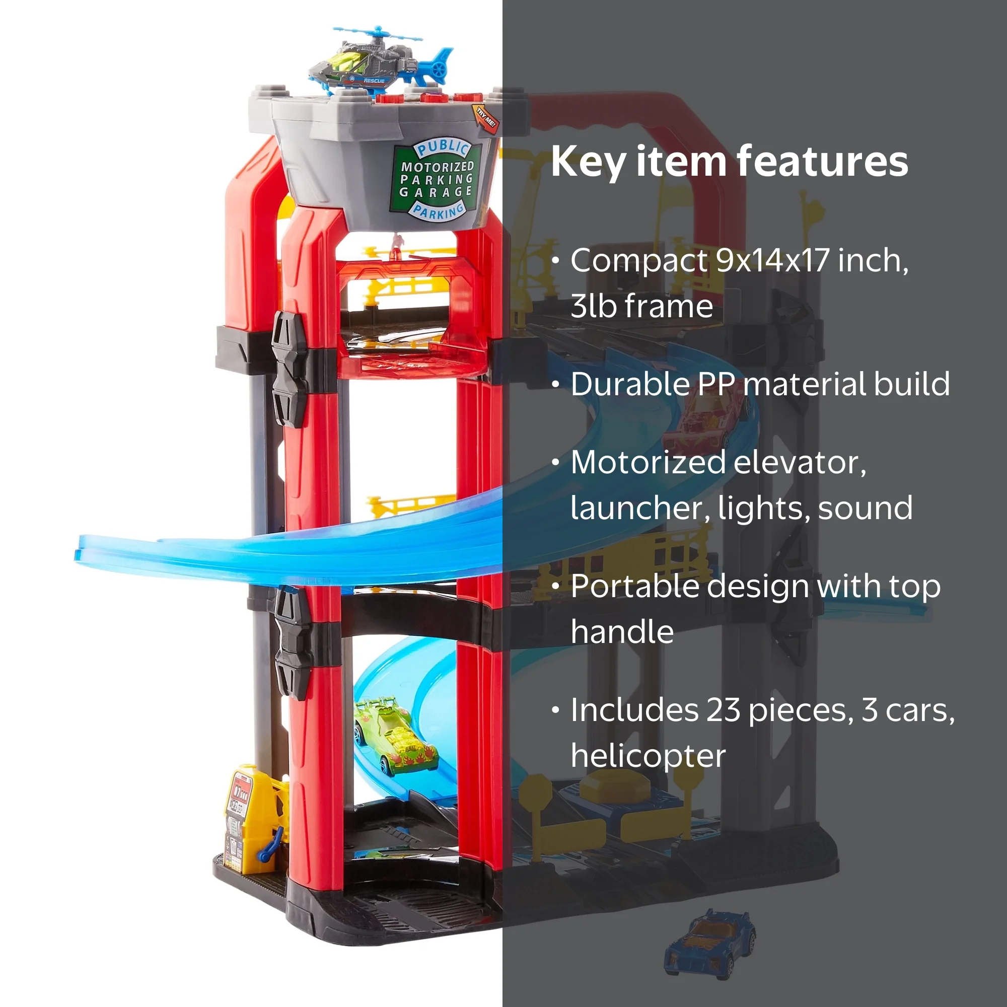Adventure Force Motorized Race Car Garage Playset with Elevator
