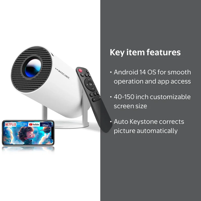 Magcubic Projector 8K 1080P Support with WiFi 6 and BT 5.4
