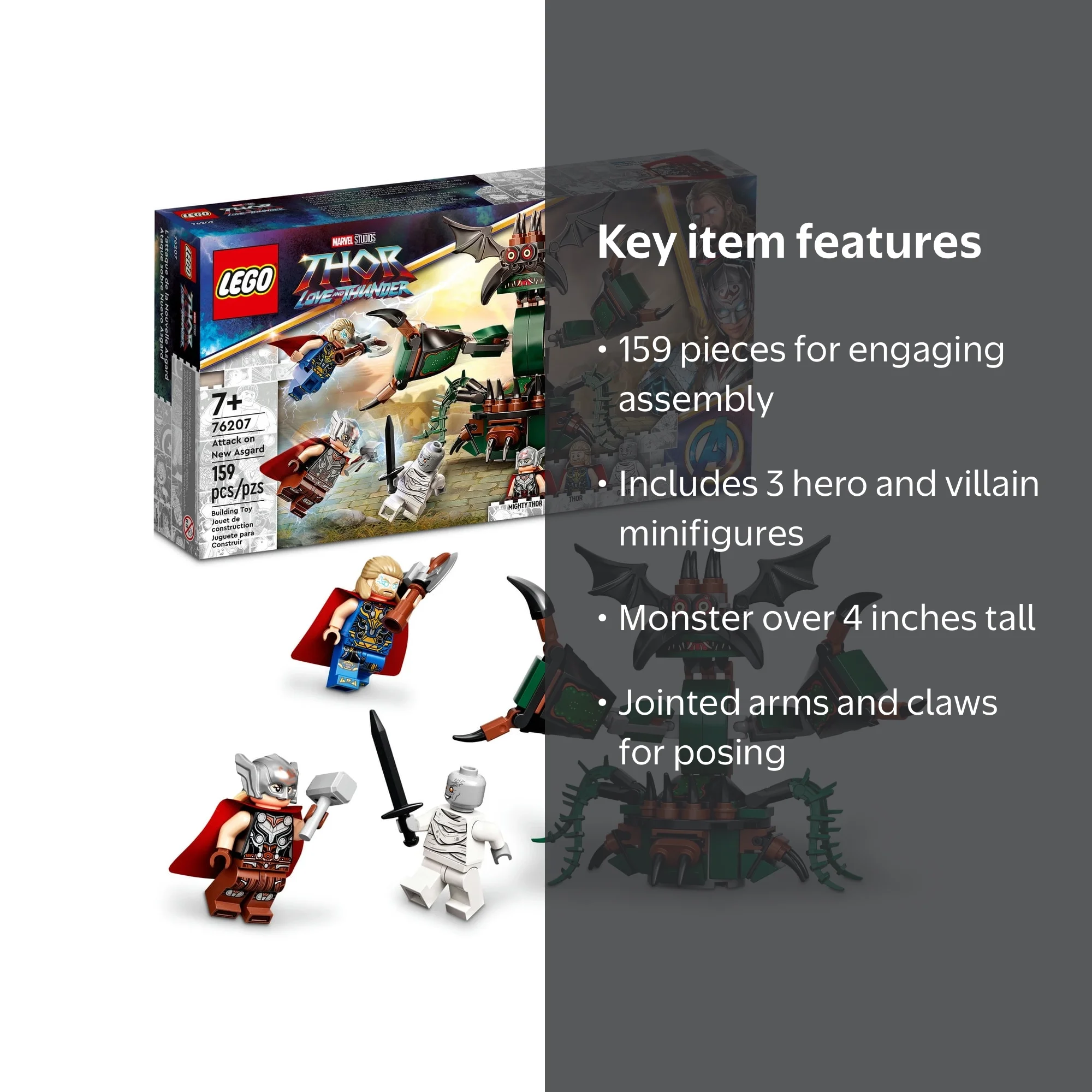 LEGO, Marvel Attack on New Asgard, 76207, Thor Buildable Toy