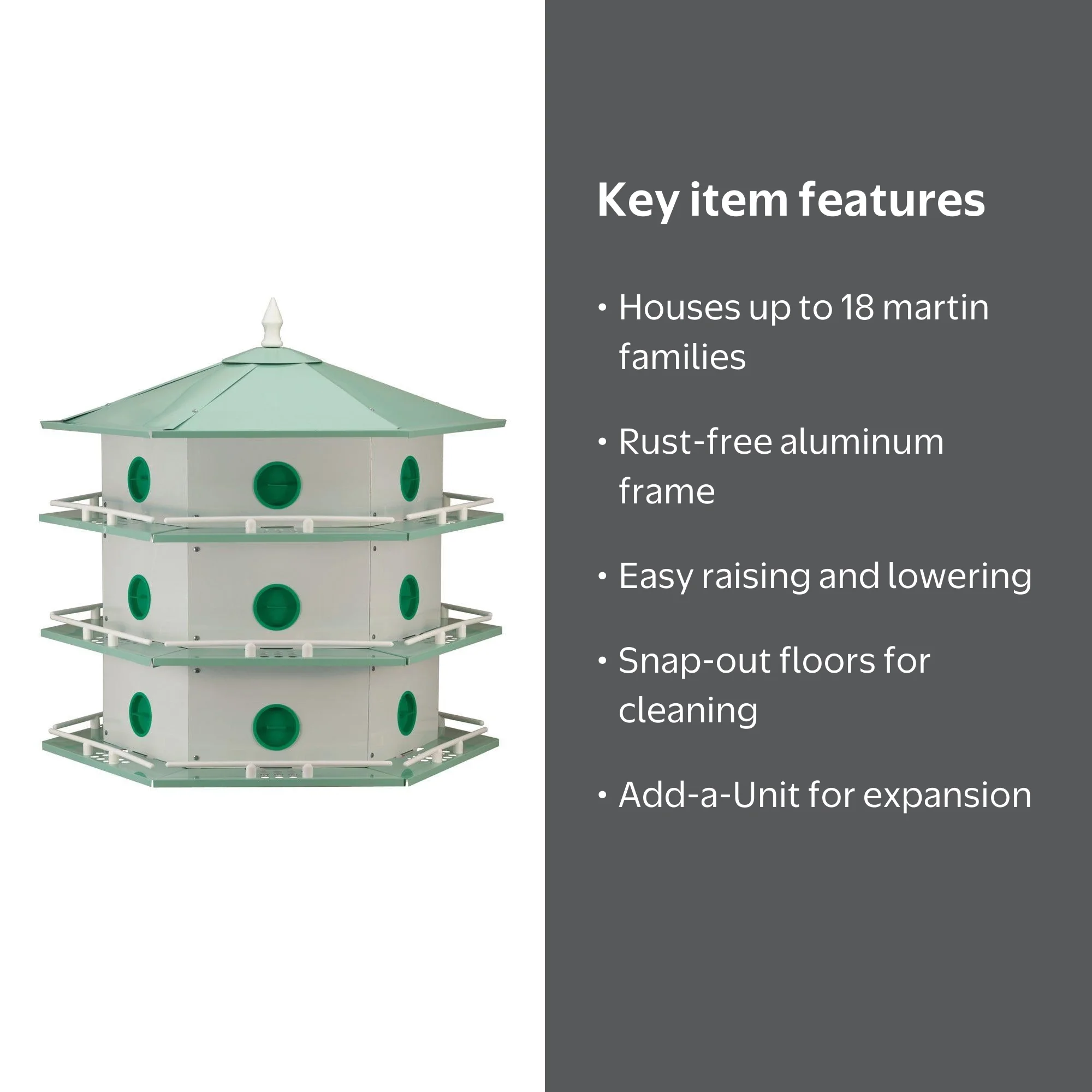 Heath Outdoor Products AH-18D Deluxe Aluminum Purple Martin House
