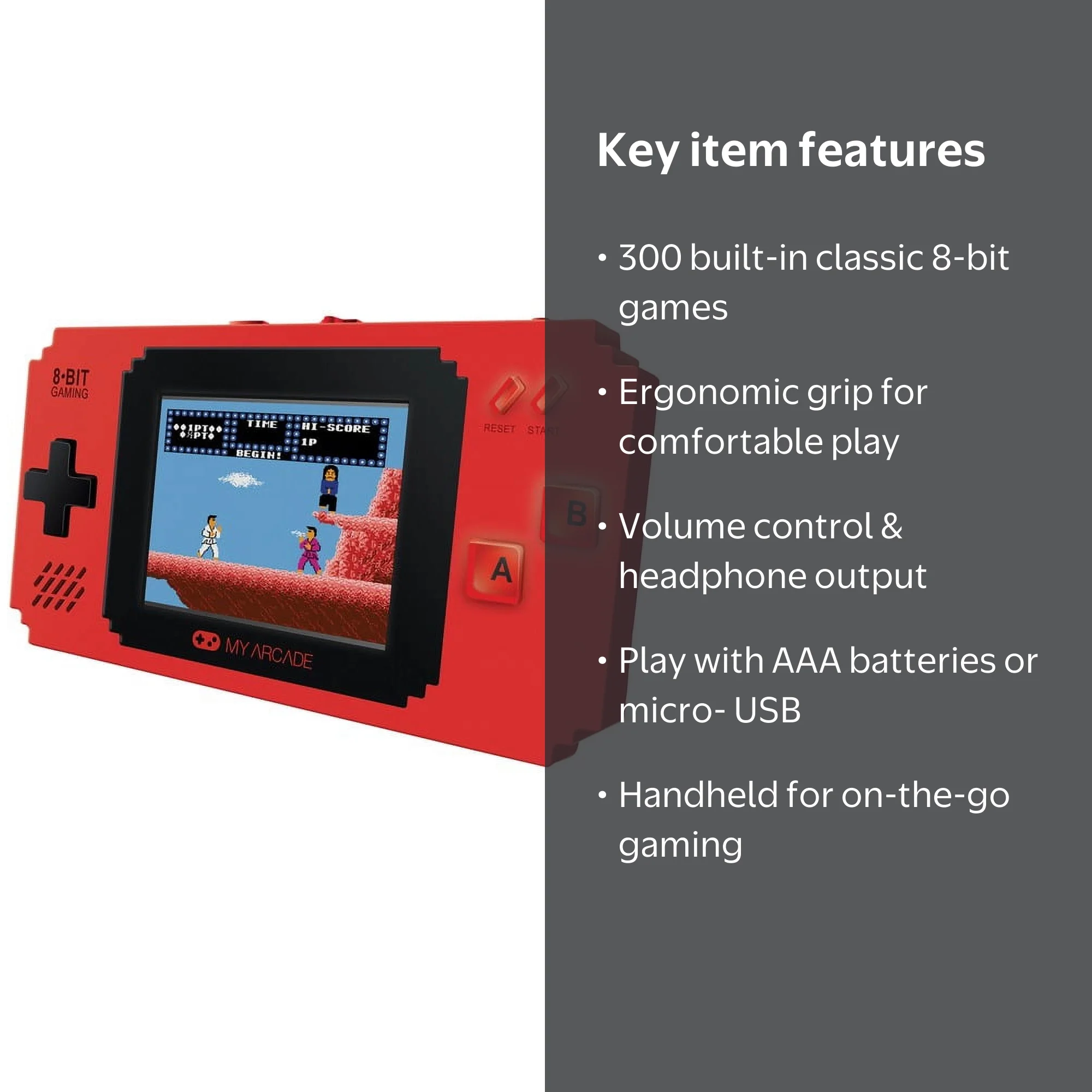 My Arcade DreamGEAR Pixel Player, 300 built-in games, Retro