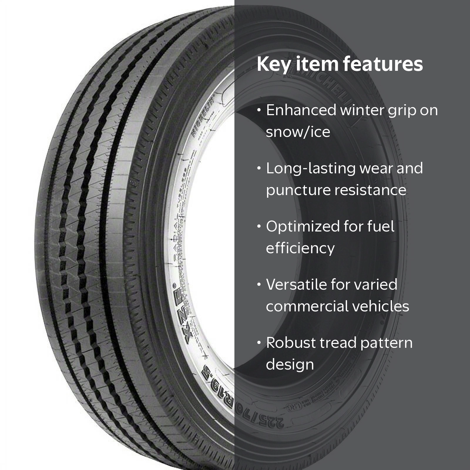 骨 Michelin XZE 275/80R22.5 149W Winter Commercial Tire - Walmart.com