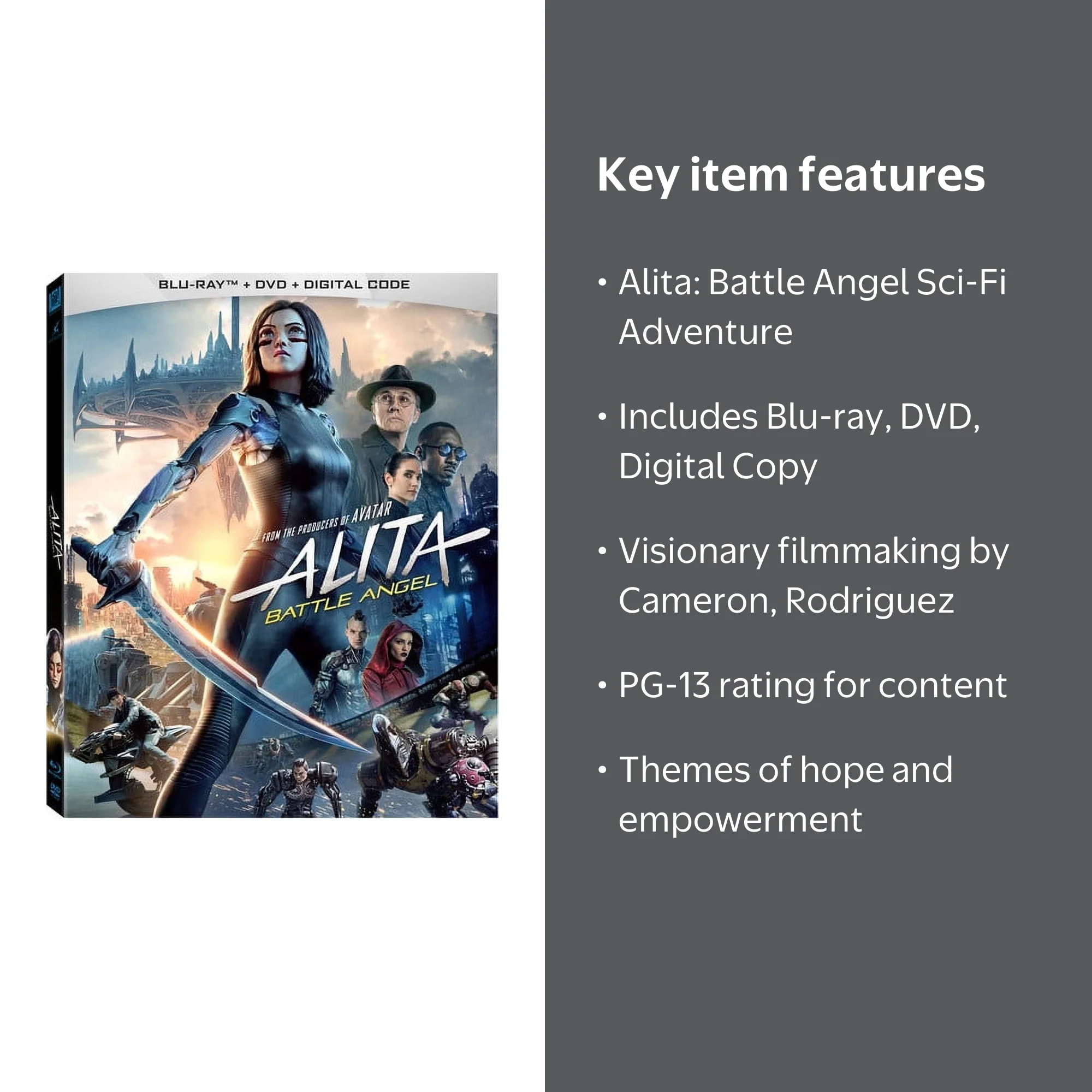 Alita: Battle Angel (Blu-ray + DVD + Digital Copy), 20th Century