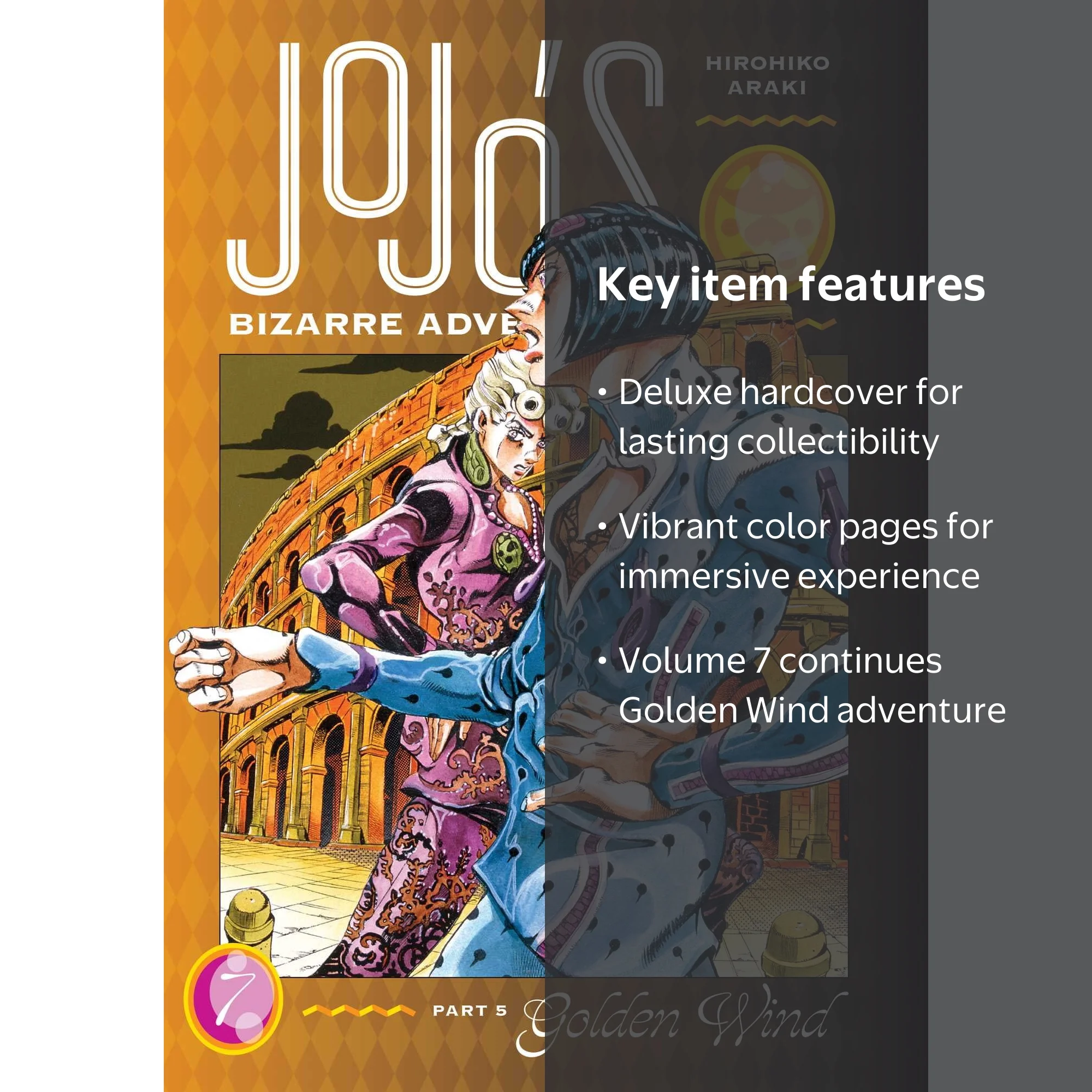 Hirohiko Araki, Manga Figures, Vol. 7, Golden Wind Series