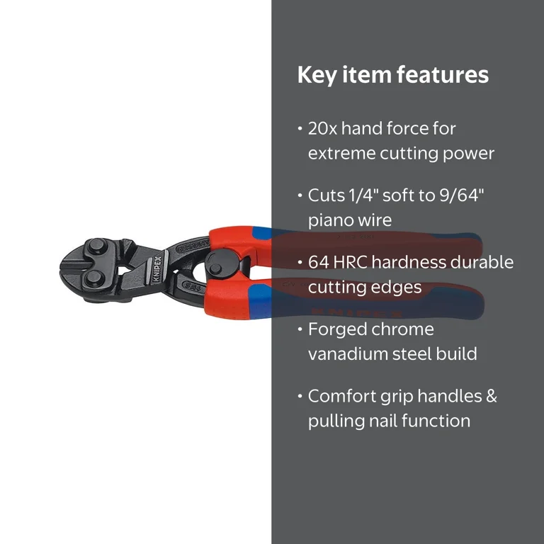 Free Shipping! KNIPEX Tools 71 32 200 CoBolt High Leverage Compact