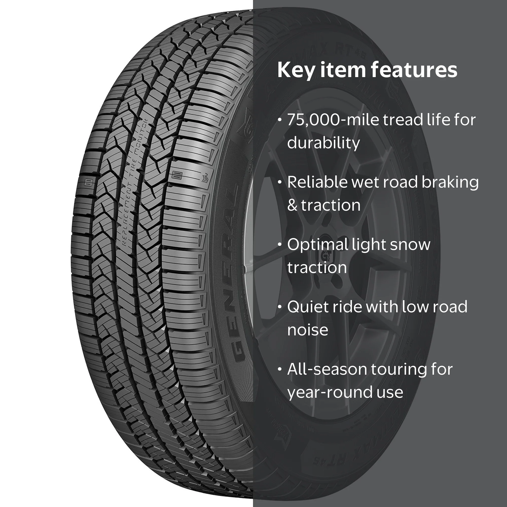 や*ま様 ROGUE 60ALL TIME SELECTION General, Passenger Tire, 185/60R14 82H, All Season Black - Walmart.com