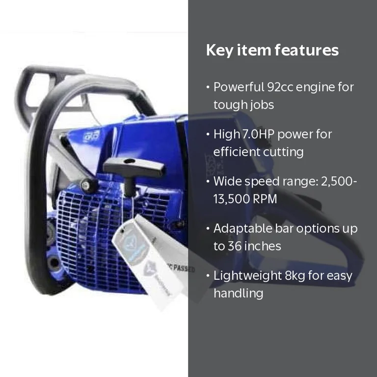 Holzfforma 92cc Blue Thunder G660 Chainsaw Power Head, Compatible
