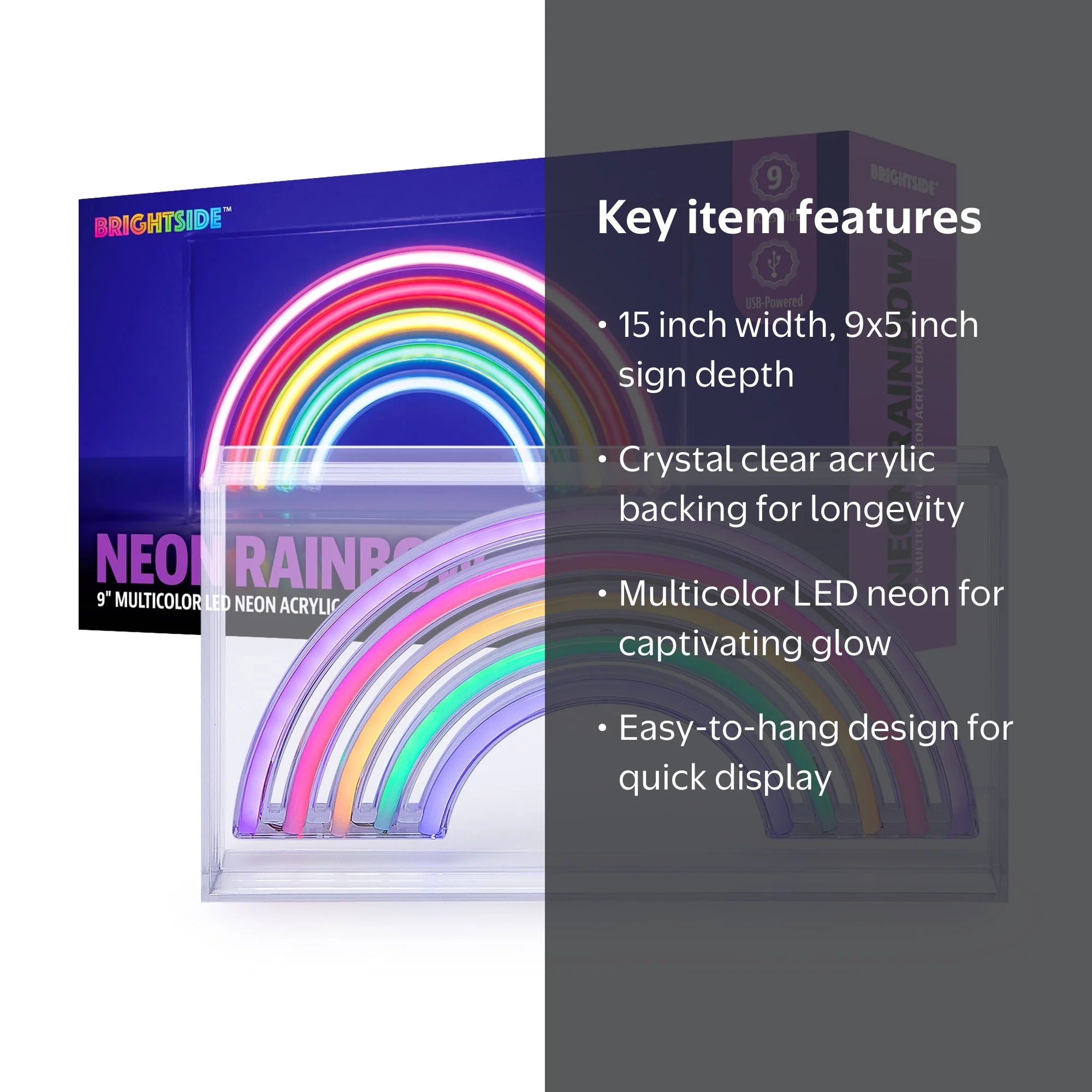 BrightSide Rainbow Neon - LED Lights - USB-Powered - Walmart.com