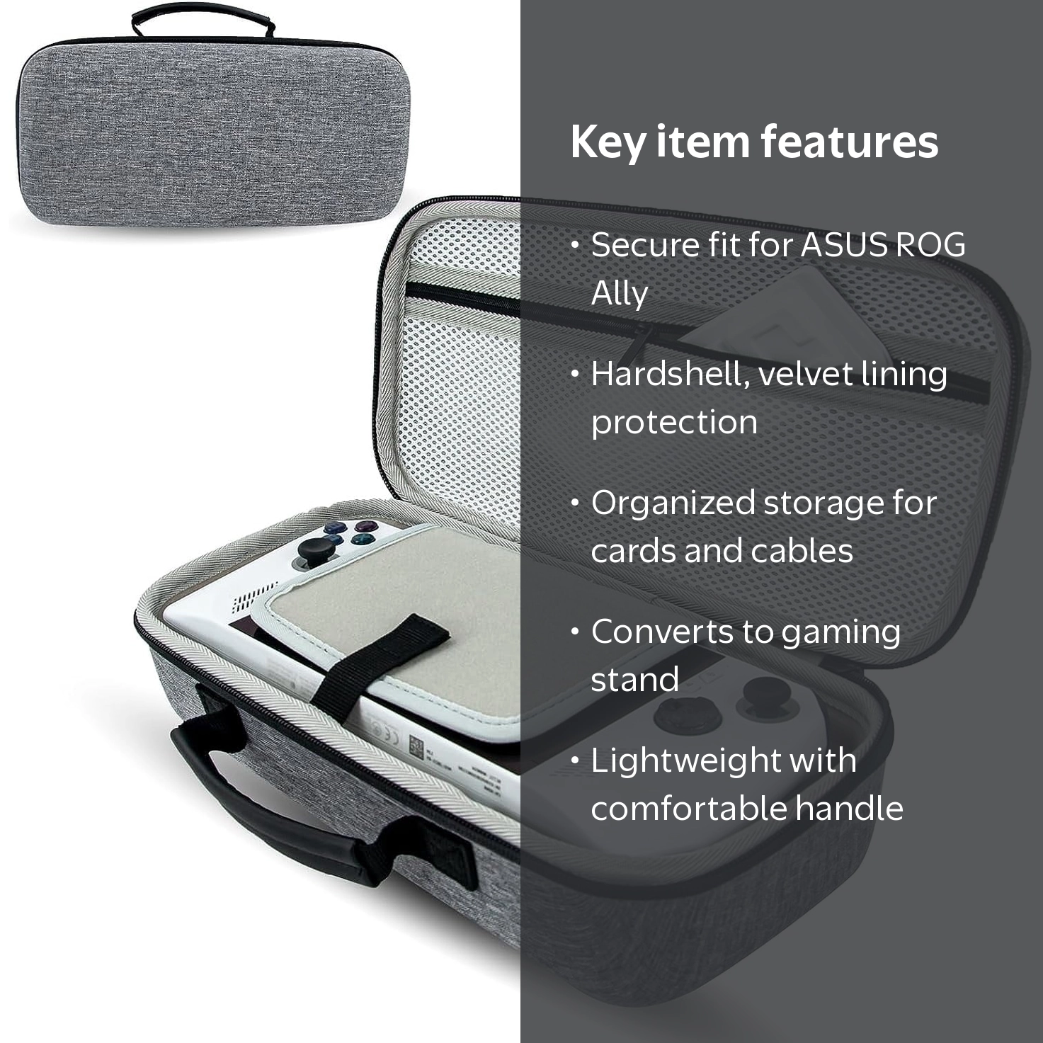 ASUS ROG Ally Gaming Handheld Hard Carrying Case with Shockproof