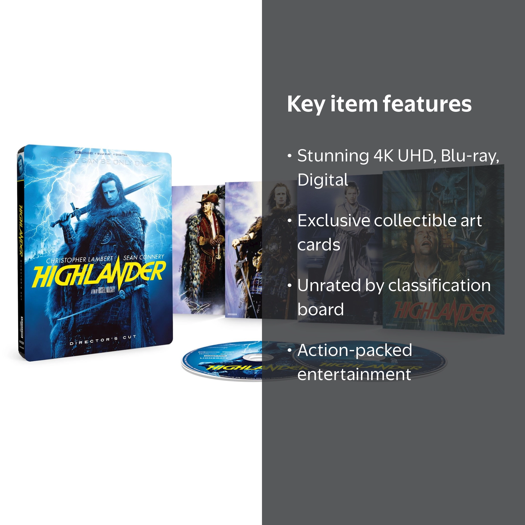 Highlander (4K Ultra HD + Blu-ray + Digital Copy) Art Cards