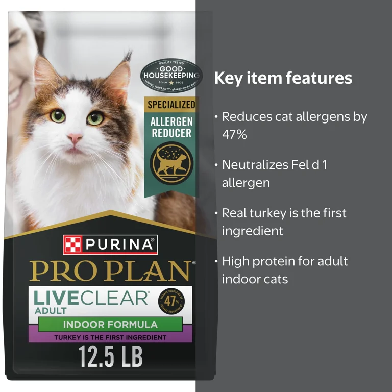 Purina Pro Plan LiveClear Adult Indoor Cat Allergen Reducing Adult