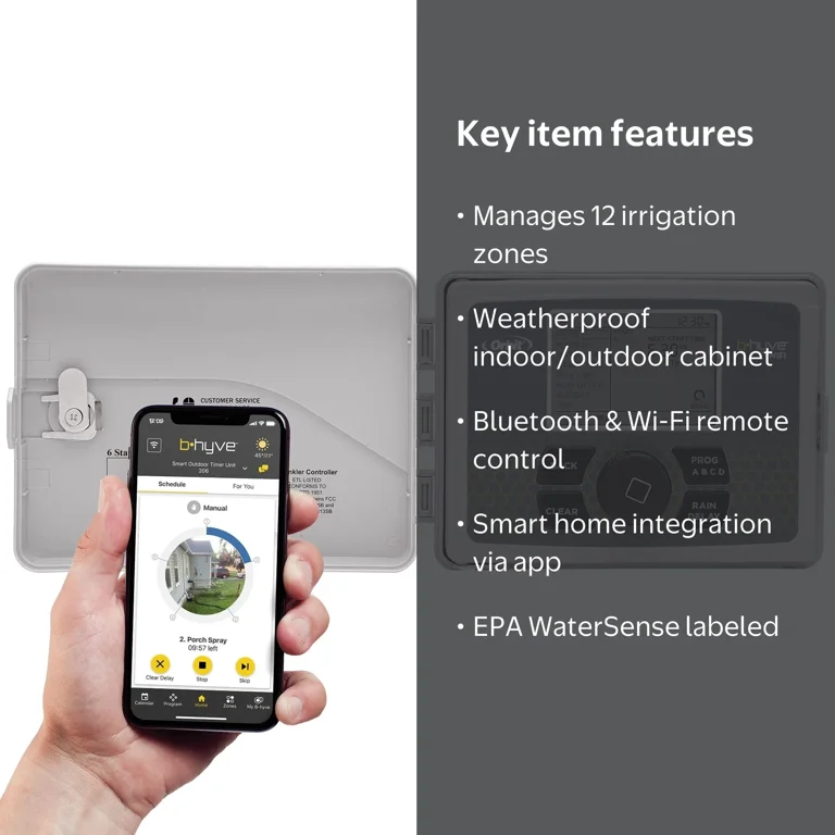 Orbit, Irrigation Timer, 12 Zones, Wi-Fi, Indoor Outdoor - Walmart.com