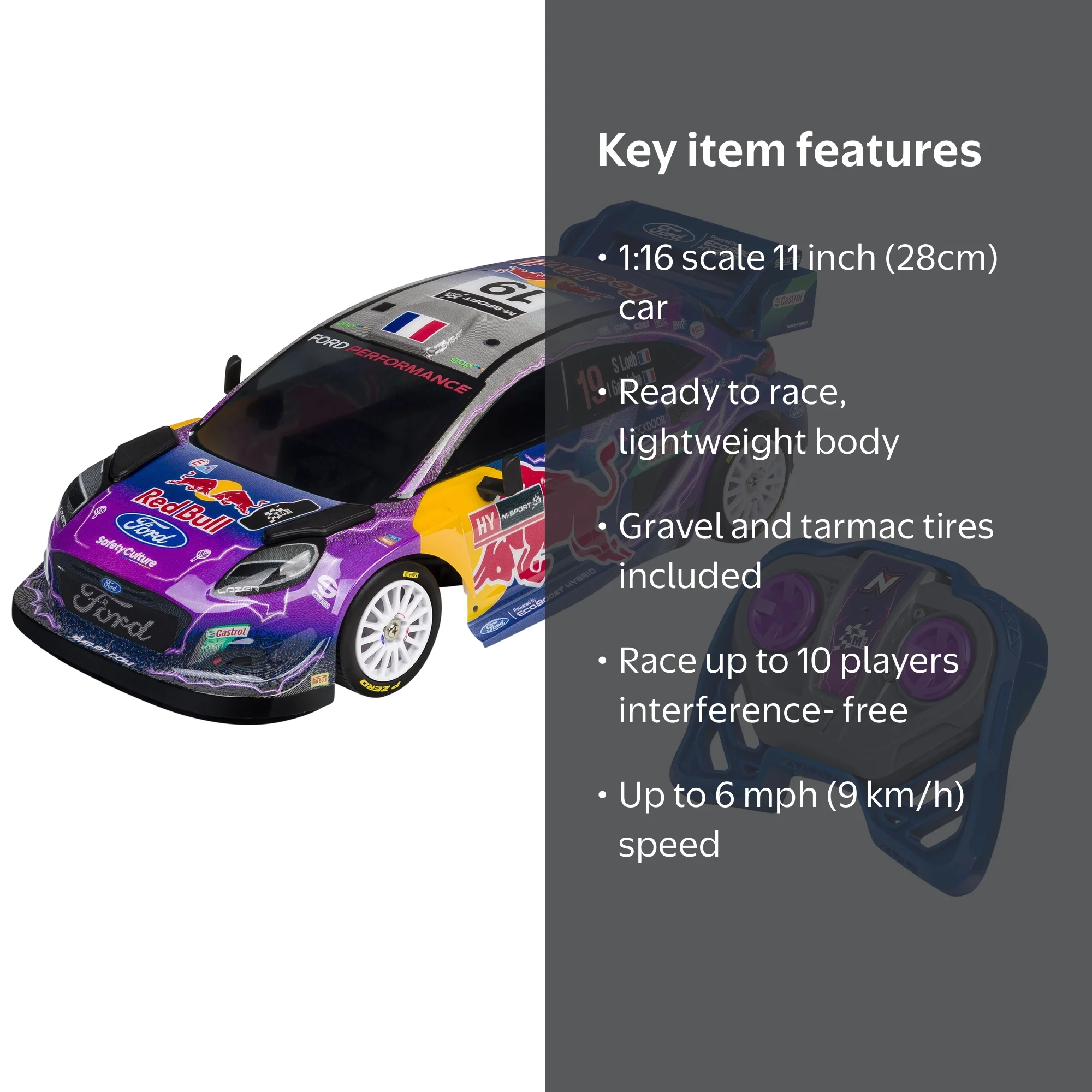 Nikko R/C M-Sport Ford Puma Hybrid Rally 1 #8 Tanak with Extra