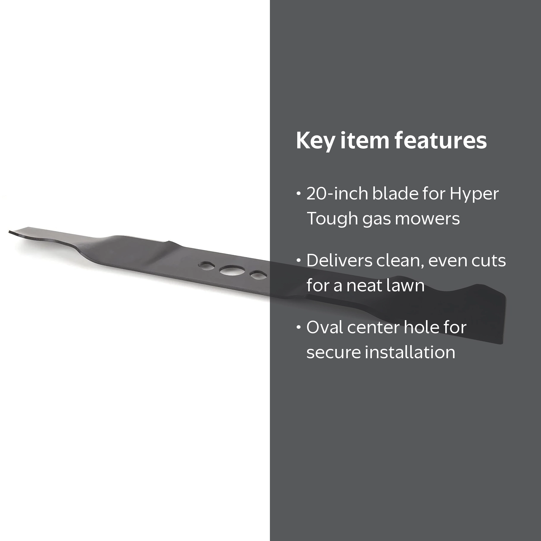 Hyper Tough 20-inch OEM Replacement Lawn Mower Blade with Oval
