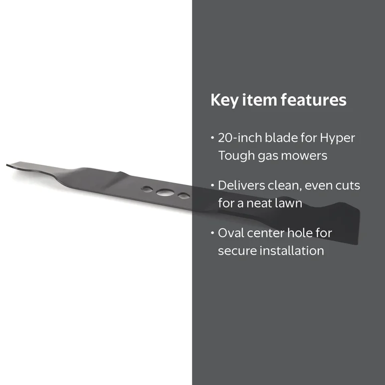 Hyper Tough 20-inch OEM Replacement Lawn Mower Blade with Oval