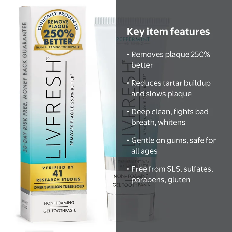 LIVFRESH Dental Gel by Livionex - Clinically Proven to Remove
