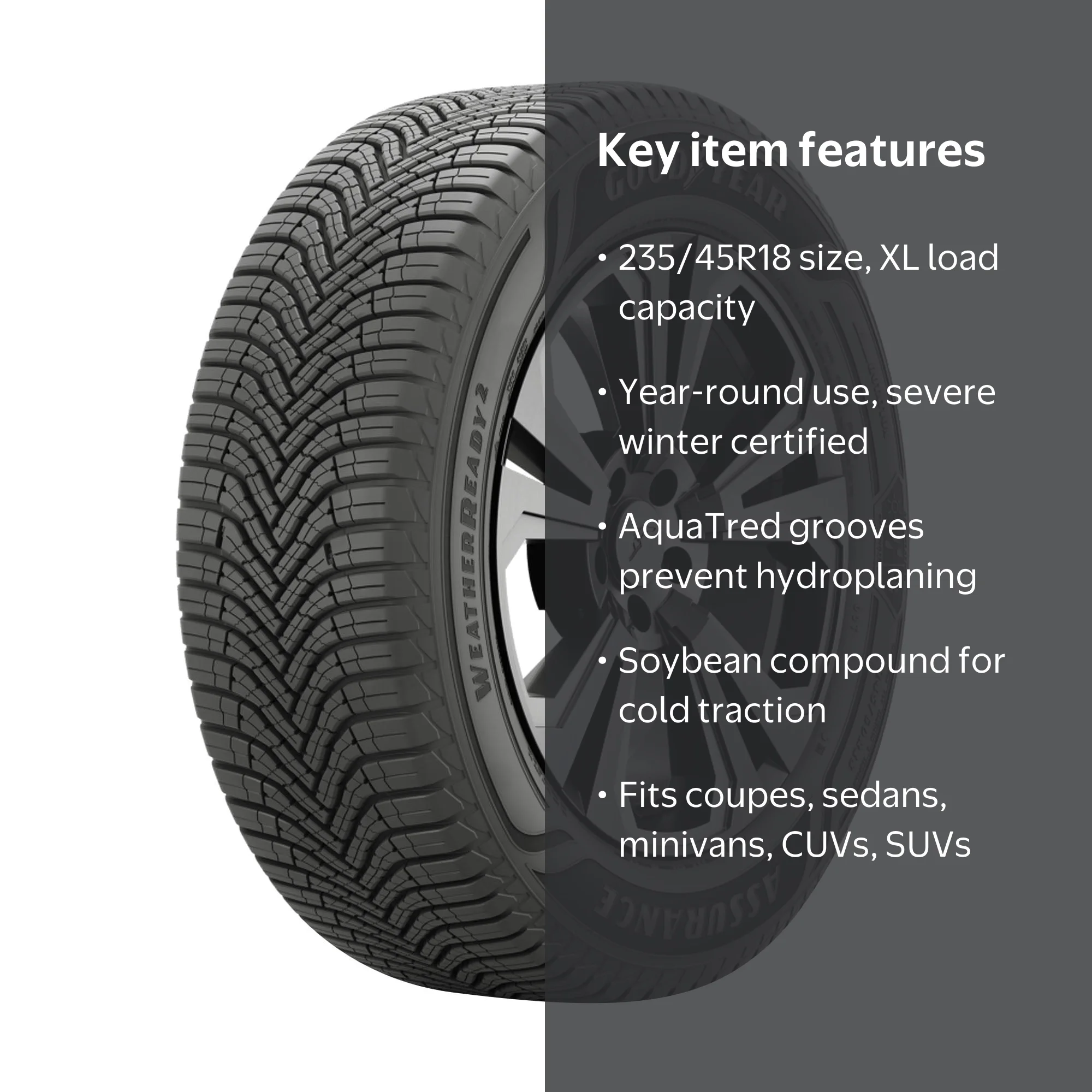 Goodyear Assurance WeatherReady 2 All Weather 235/45R18 98W XL