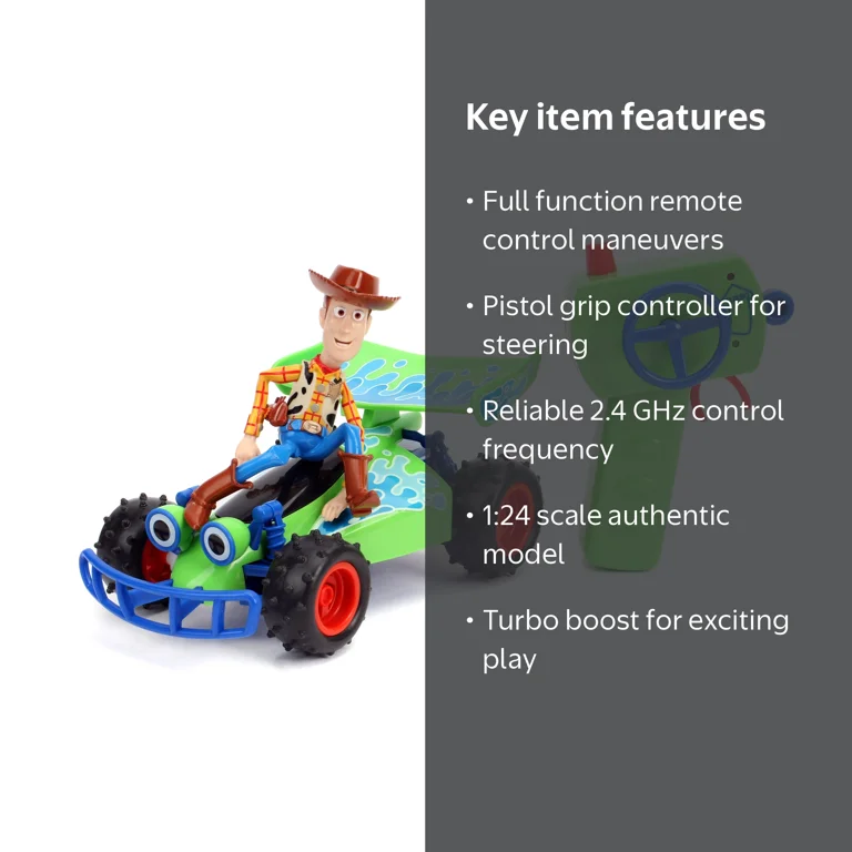 Jada Toys, Disney Toy Story Buggy R/C with Woody, 1:24 scale