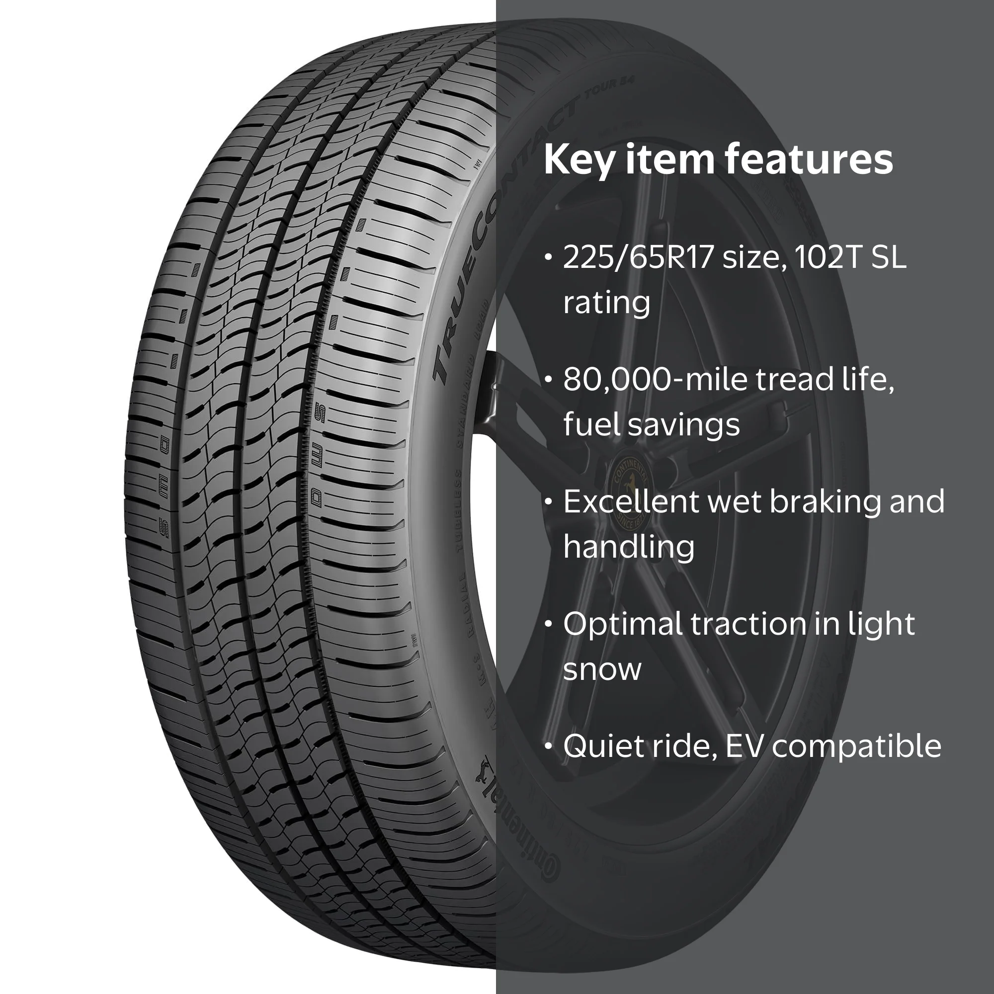 Continental TrueContact Tour 54 225/65R17 102T Passenger Tire