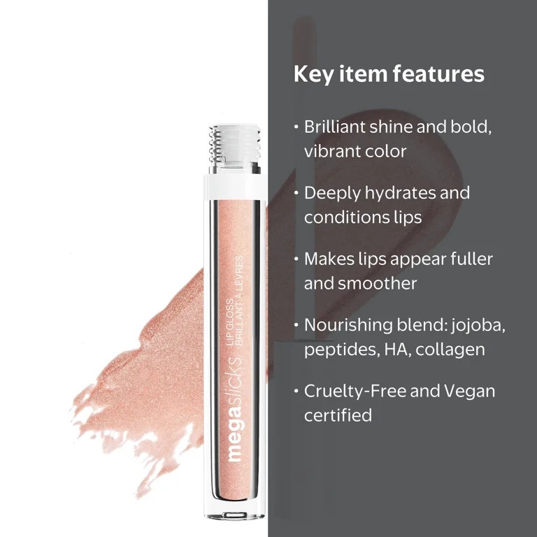 wet n wild Mega Slicks Lip Gloss - Pink Champagne Please - Walmart.com