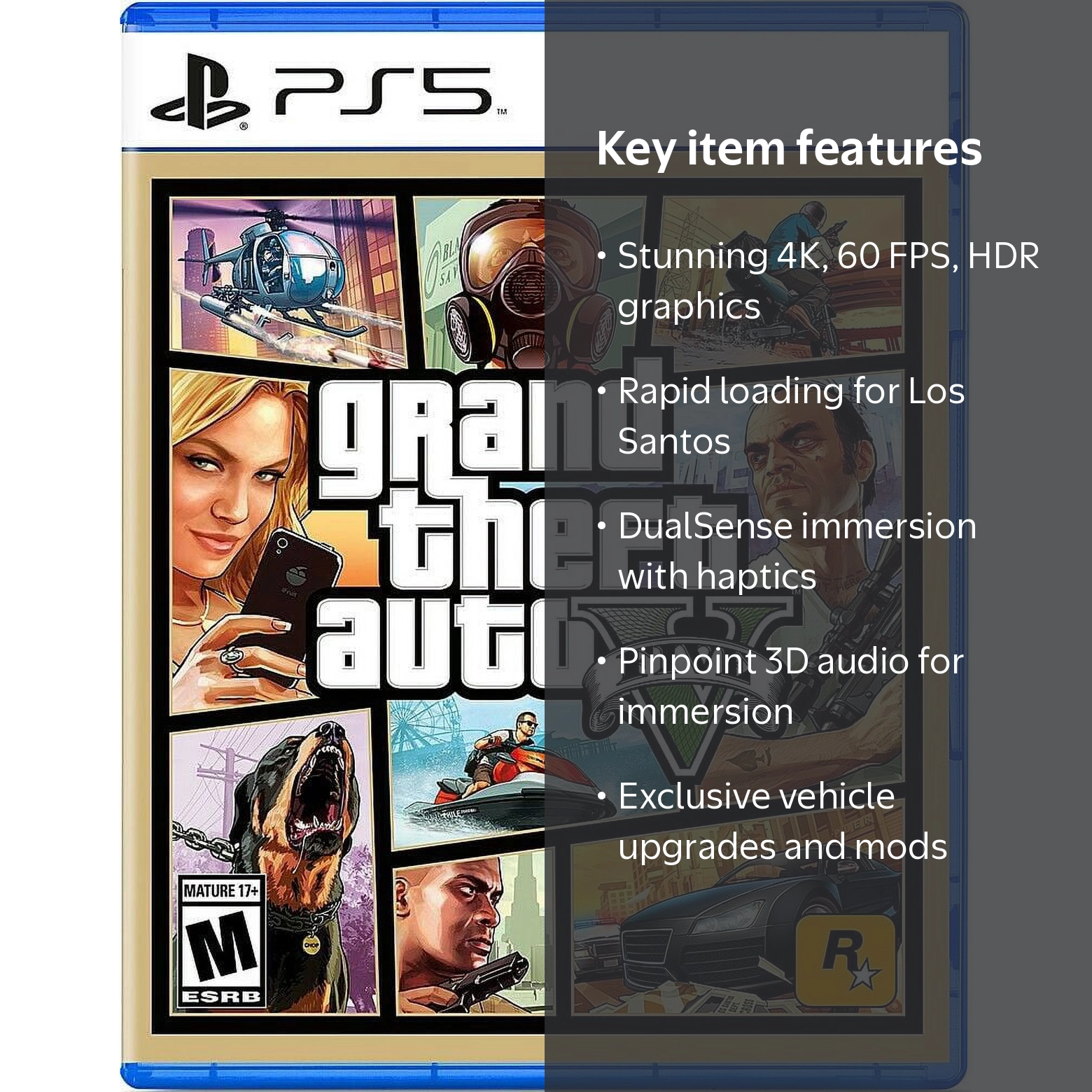Rockstar Games, Grand Theft Auto V Standard Edition, PS5, 57864