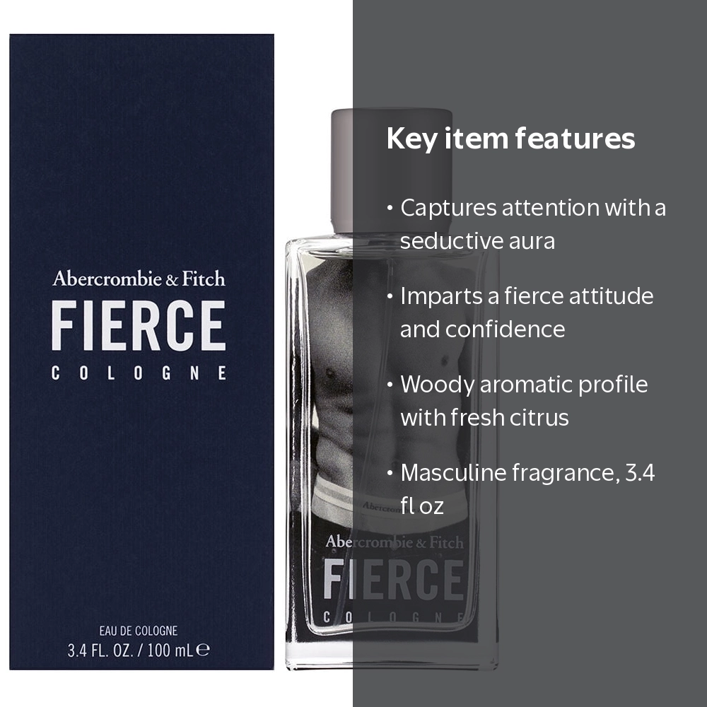 Abercrombie & Fitch Fierce for Men - Bold 3.4 oz Woody Aromatic