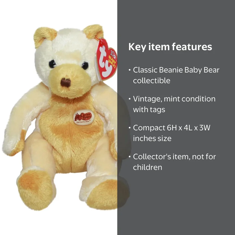 Ty Beanie Babies Cornbread the Bear - Cracker Barrel Exclusive