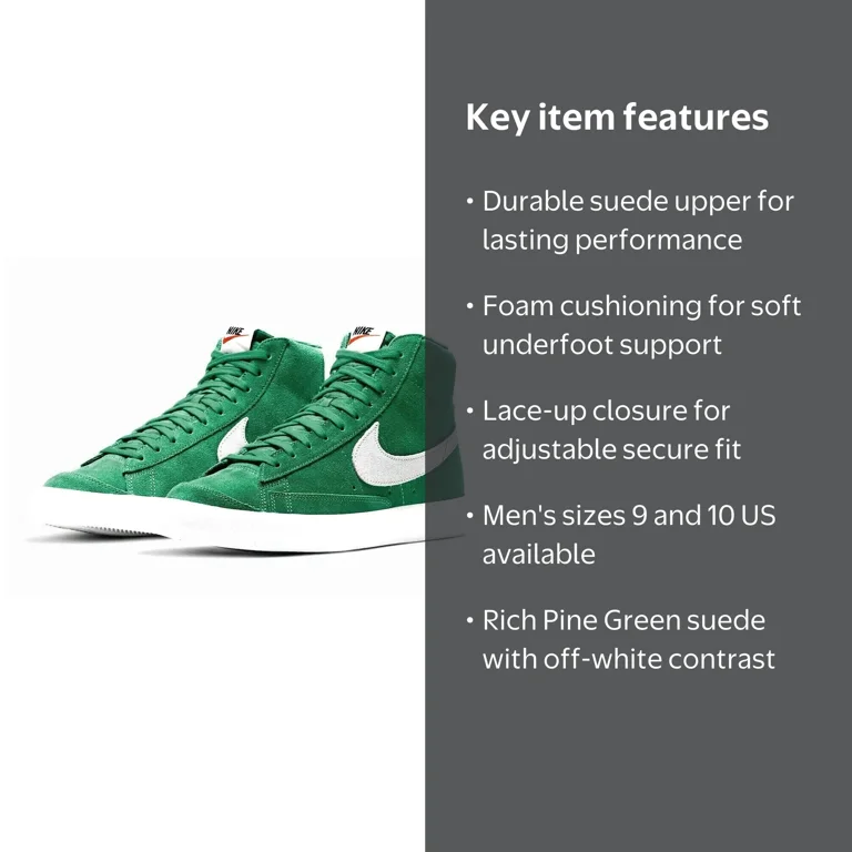 Nike Blazer Mid '77 Suede Men's Sneaker Shoe Limited Edition Green