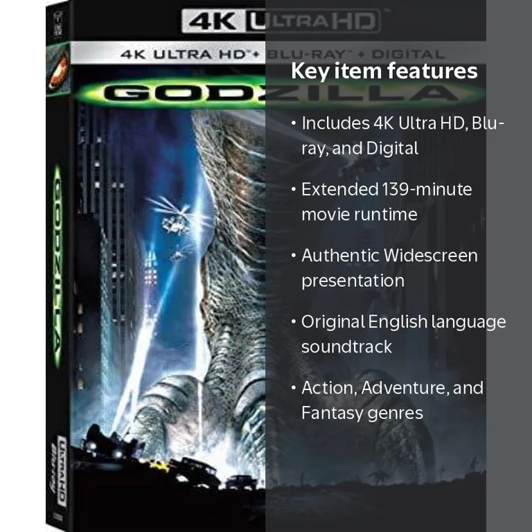 Sony Pictures, Action Movie, Godzilla 4K Ultra HD + Blu-ray