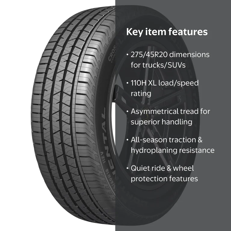 Continental, Light Truck SUV Tire, 275/45R20XL 110H, All-Season