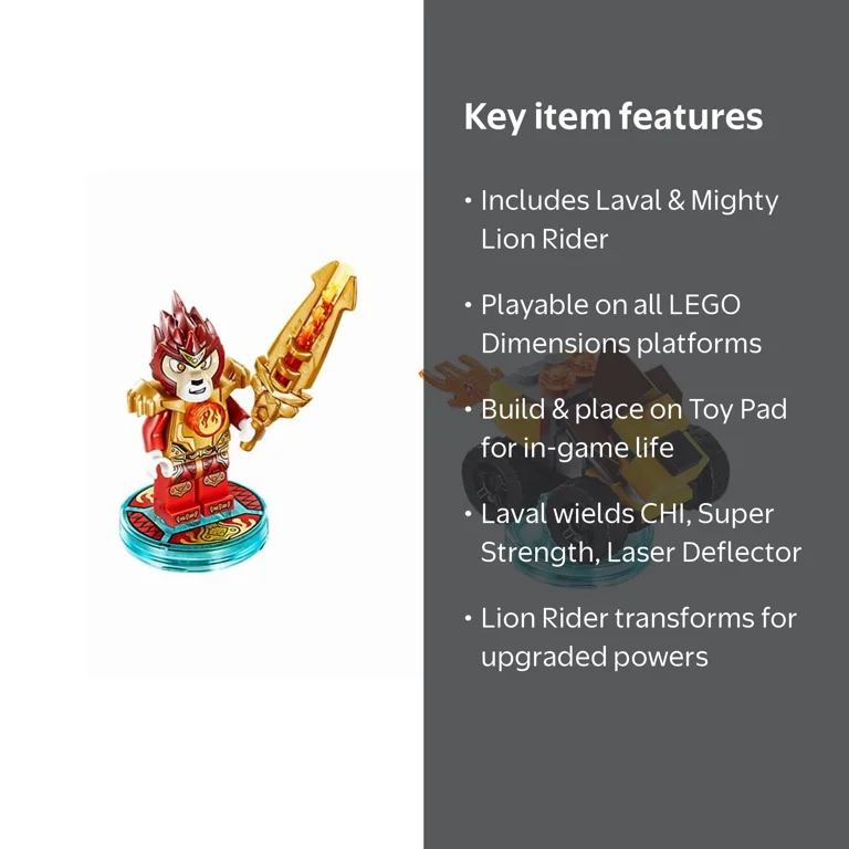Lego Dimensions Chima Laval Character (Universal) - Walmart.com