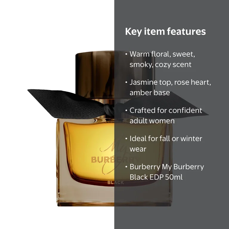 Burberry My Burberry Black Eau De Parfum Spray, 50ml, Amber Burberry My Burberry Black Eau De Parfum Spray, 50ml, Amber