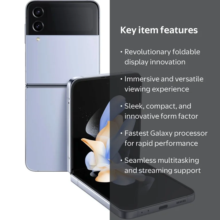 Samsung Galaxy Z Flip4 128GB, Foldable Display Smartphone