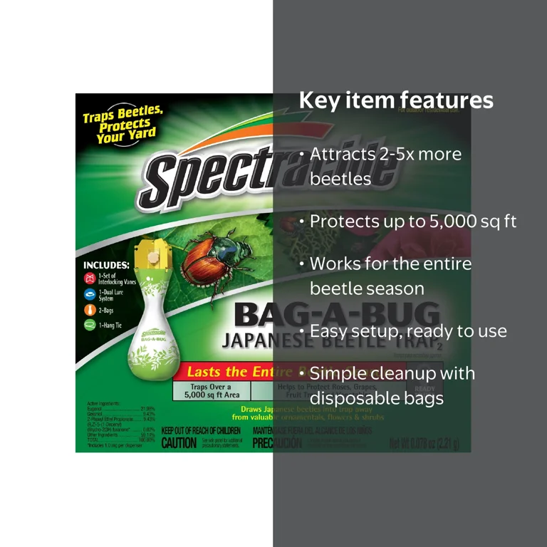 Spectracide Japanese Beetle Trap with Dual Lure System for Outdoor