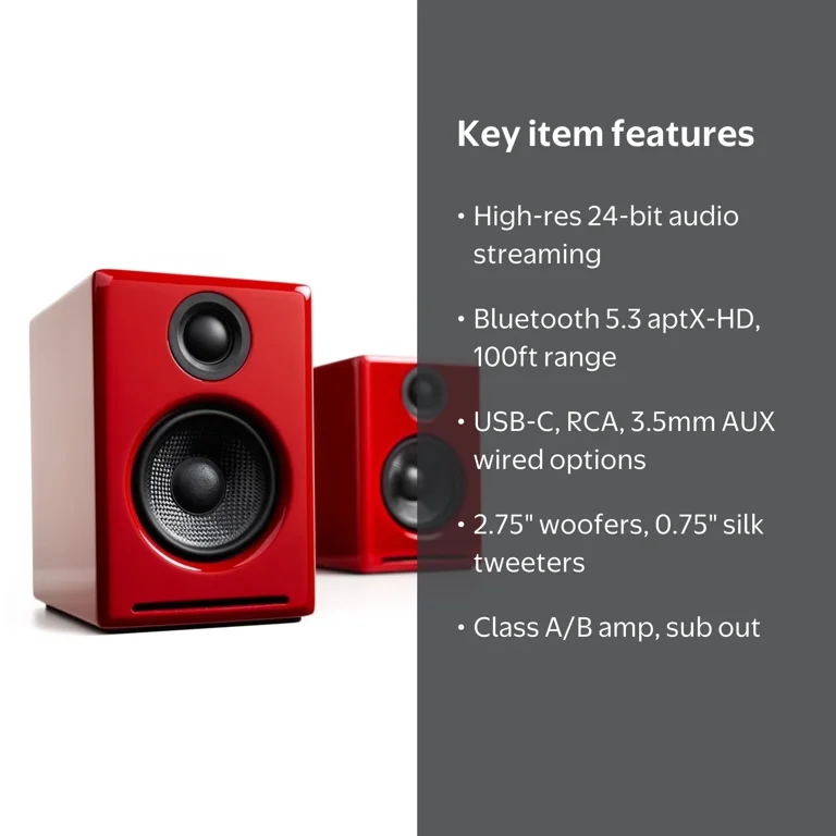 Audioengine, D, A2+ Bluetooth Stereo Desktop Speakers, 6