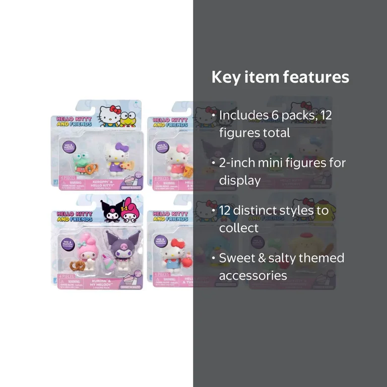 Sanrio Hello Kitty & Friends Sweet & Salty Set of 6 Mini Figure 2