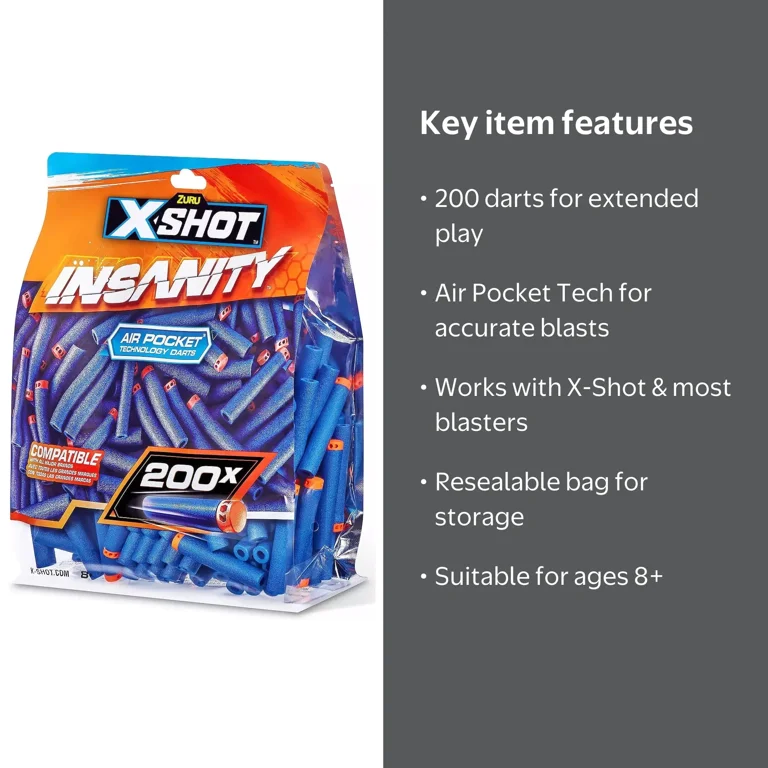 XSHOT Dart Refill, Foam Darts for Blasters, 200 Count, Compatible