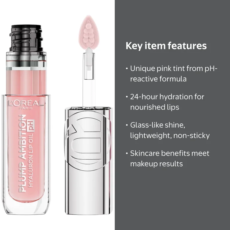 L'Oreal Paris Plump Ambition pH Hyaluron Lip Oil Rosé 0.16 fl oz