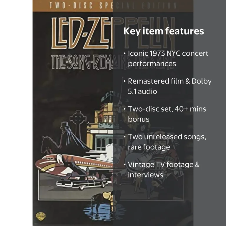 Warner Bros, DVD, The Song Remains the Same SE, Deluxe Edition
