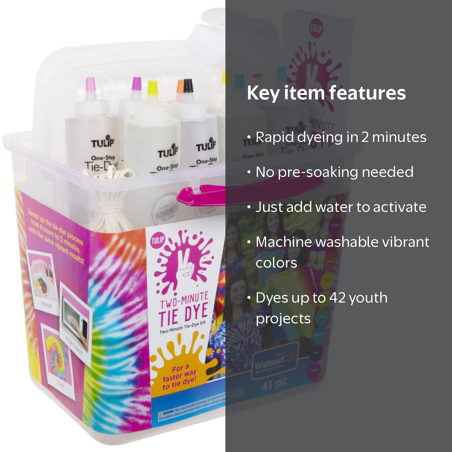 24l ★ay The Best Tie-up Collection Suara Tulip, Tie Dye Kit, Bright Rainbow Colors, 2-Minute Speed Up