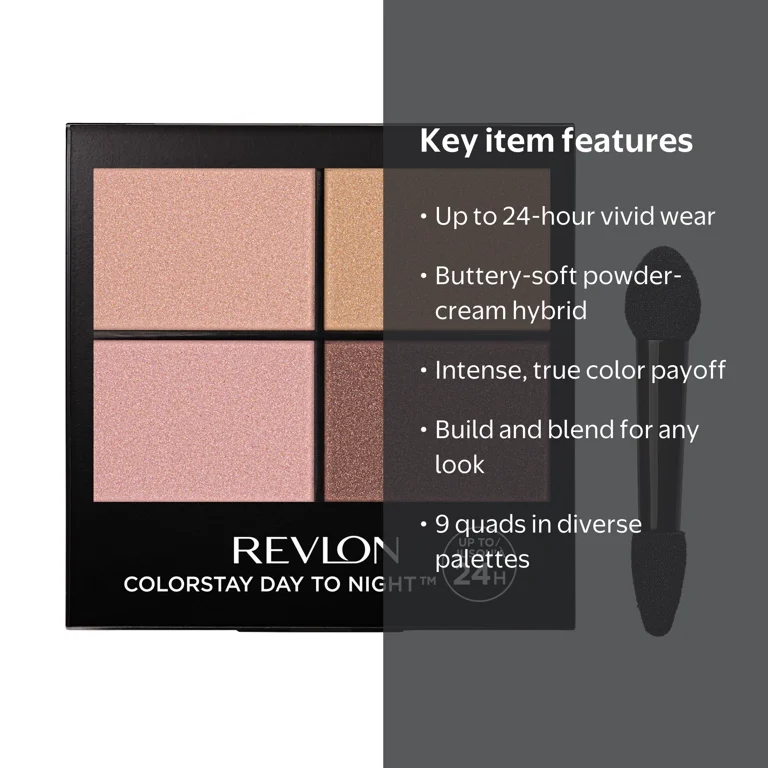 Revlon ColorStay Day to Night Eyeshadow Quad, 505 Decadent, 0.16