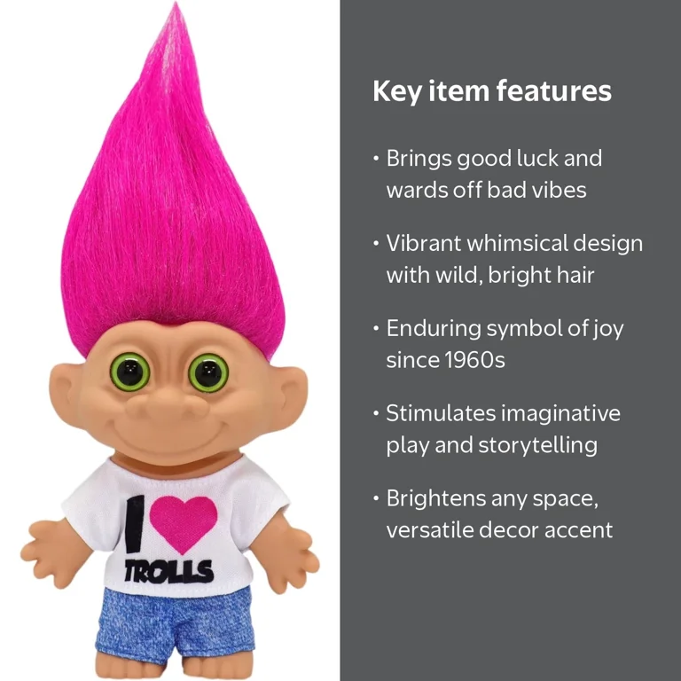 Good Luck Troll, I Love Trolls Single Doll Pack, Vibrant Hair