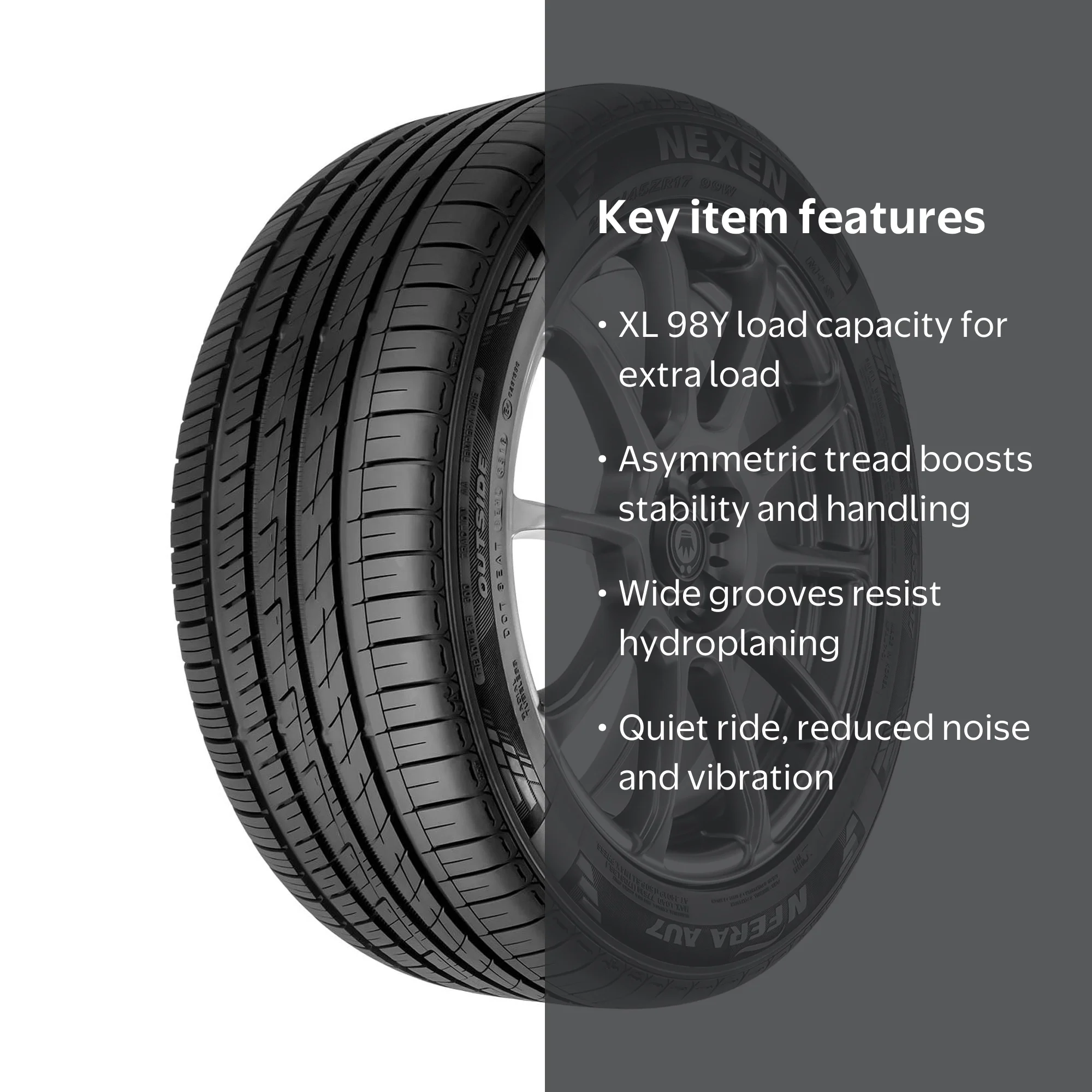 Nexen N'Fera AU7 All Season Passenger Tire, 245/40R19 98Y XL, for