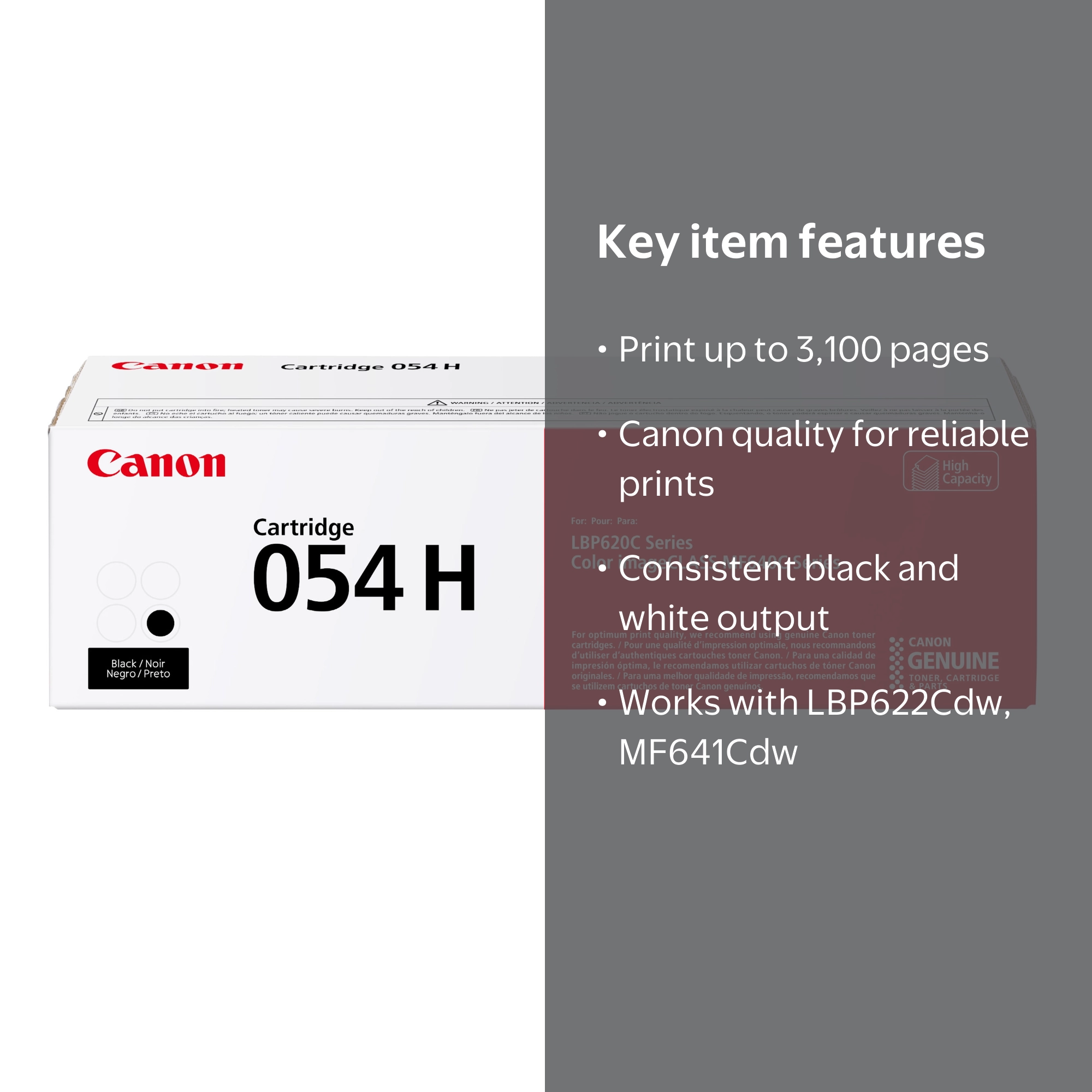 Canon High Capacity Genuine Toner 054 Black for Laser Printers