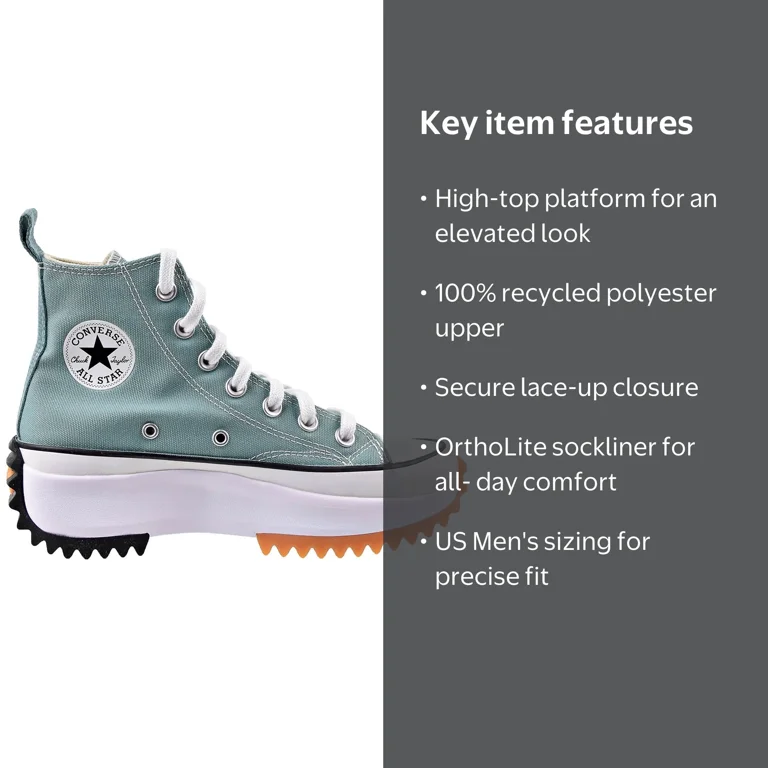 Converse Run Star Hike Platform Hi Men's Shoes Jade Unity-Black