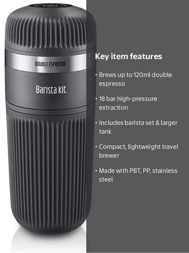 WACACO Nanopresso Barista Kit, Double Espresso, 16g - Walmart.com