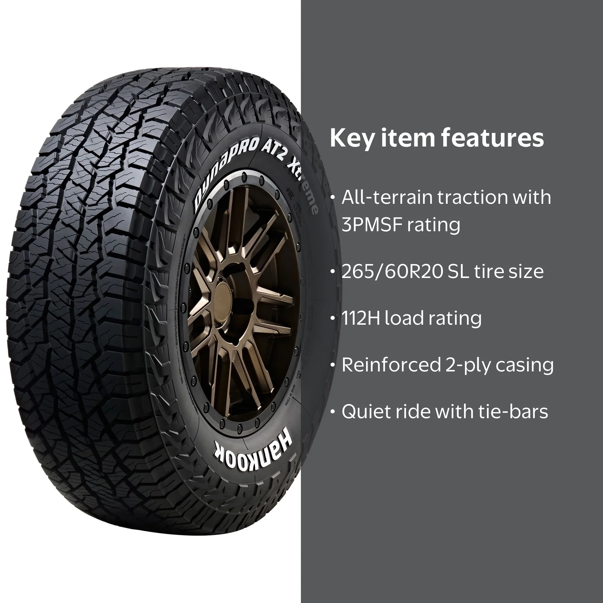 Hankook Dynapro AT2 Xtreme (RF12) 265/60R20 112H All-Season Tire