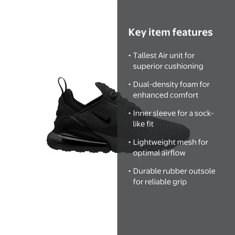 Nike, Men's Running Shoes, AH8050-005 Black/Black-Black, Air Max