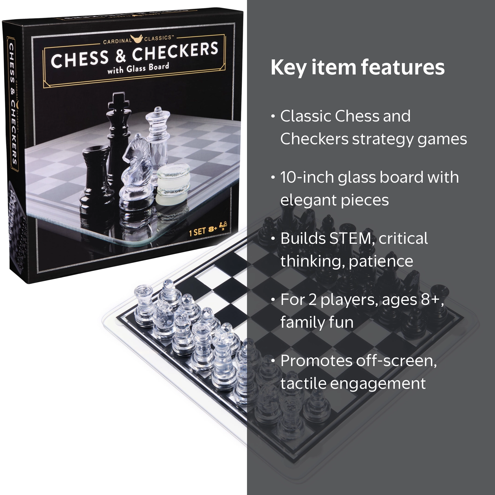 Spin Master Games, Cardinal Classics, Black and Clear Chess