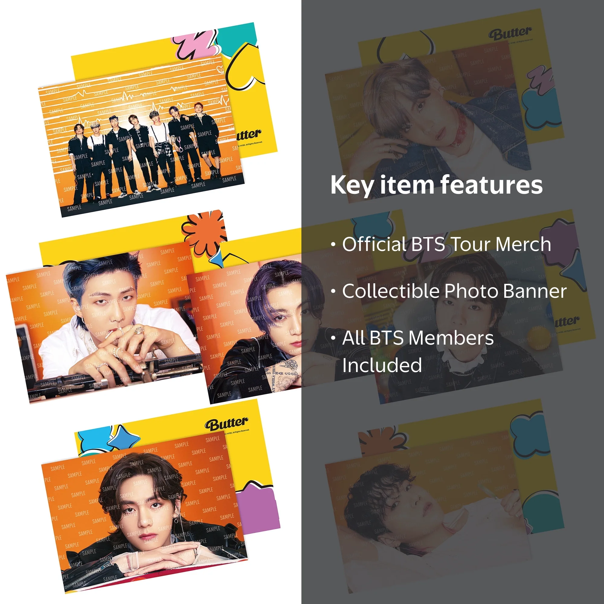 BTS - Photo Banner - Official Merch - Bundle of all Members
